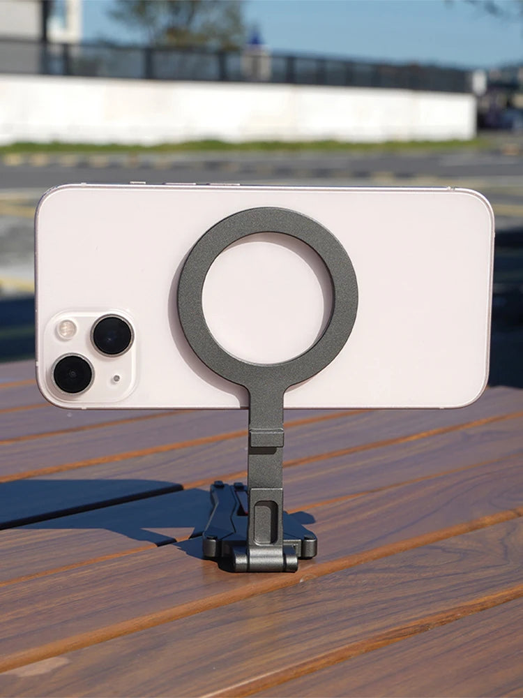 Magnetic Pocket Phone Tripod Cell Phone Tripod Stand for MagSafe Foldable Phone Holder Phone Stand for iPhone 16 15 14 13 12