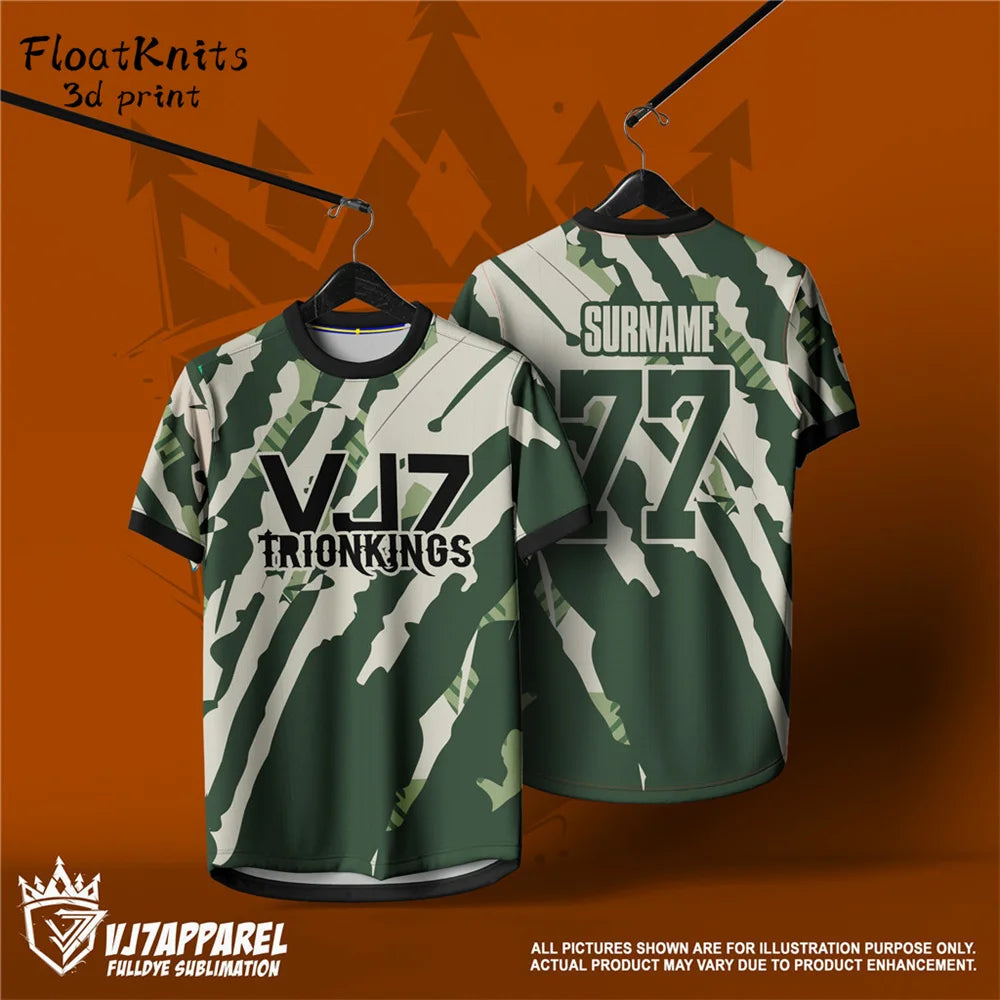 Jersey Custom Name Men's Clothing Summer Men's Shirts O-Neck Men Short Sleeve Casual Loose DIY Graphic T Shirts Soccer Jerseys