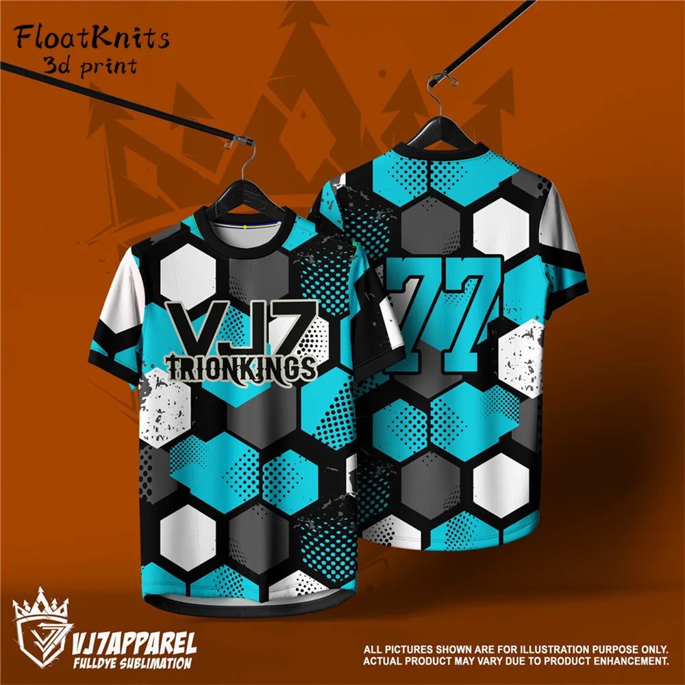 Jersey Custom Name Men's Clothing Summer Men's Shirts O-Neck Men Short Sleeve Casual Loose DIY Graphic T Shirts Soccer Jerseys